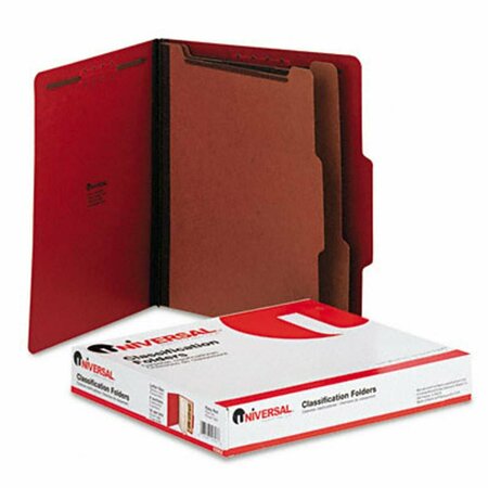 SALURINN SUPPLIES Universal Pressboard Classification Folders Letter 6-Section Ruby Red 10/bx SA3356200